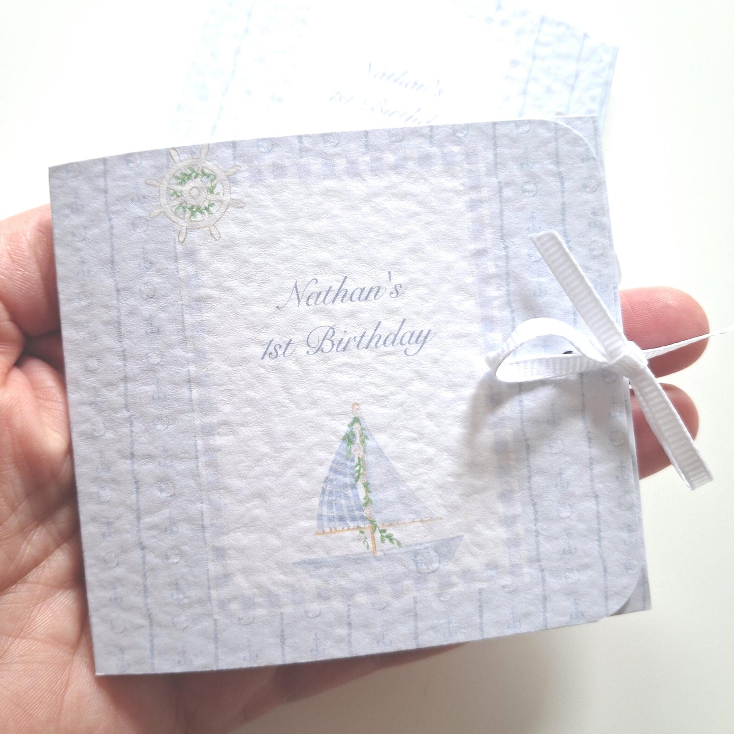 Personalised Nautical 1st Birthday Favours for Boys – Chocolate Treats