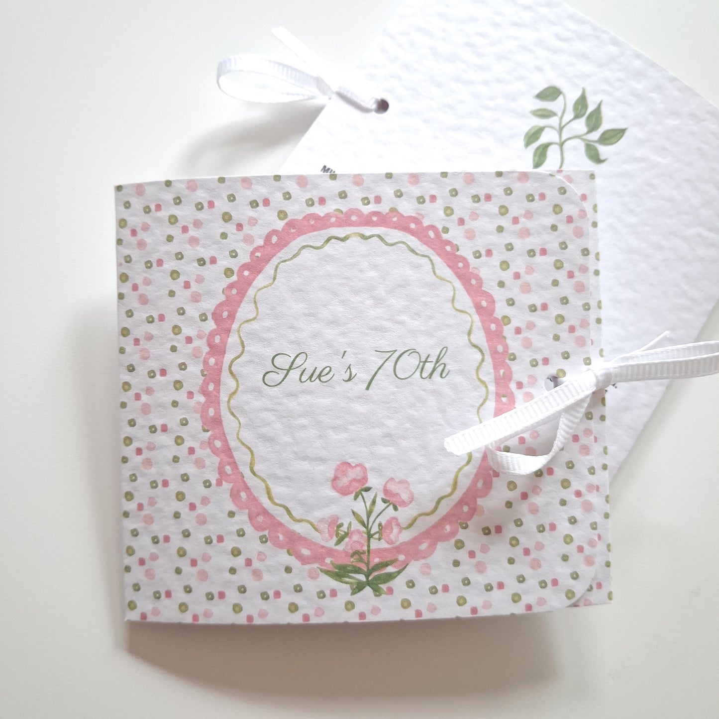 Personalised Pink Floral Milestone Birthday Favours – Chocolate Thank-You Treats