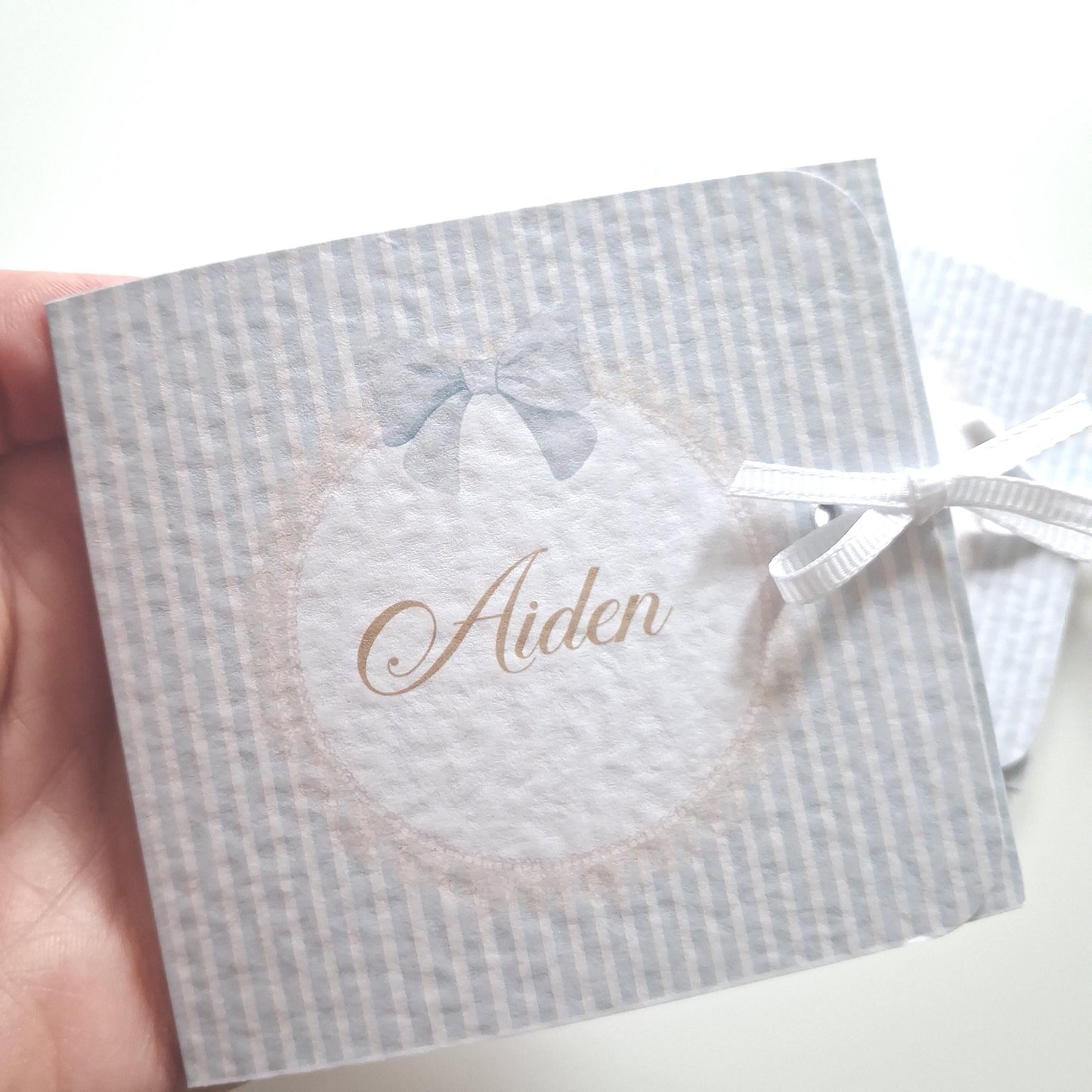 Personalised Welcome Baby Boy Favours – Chocolate Thank-You Treats