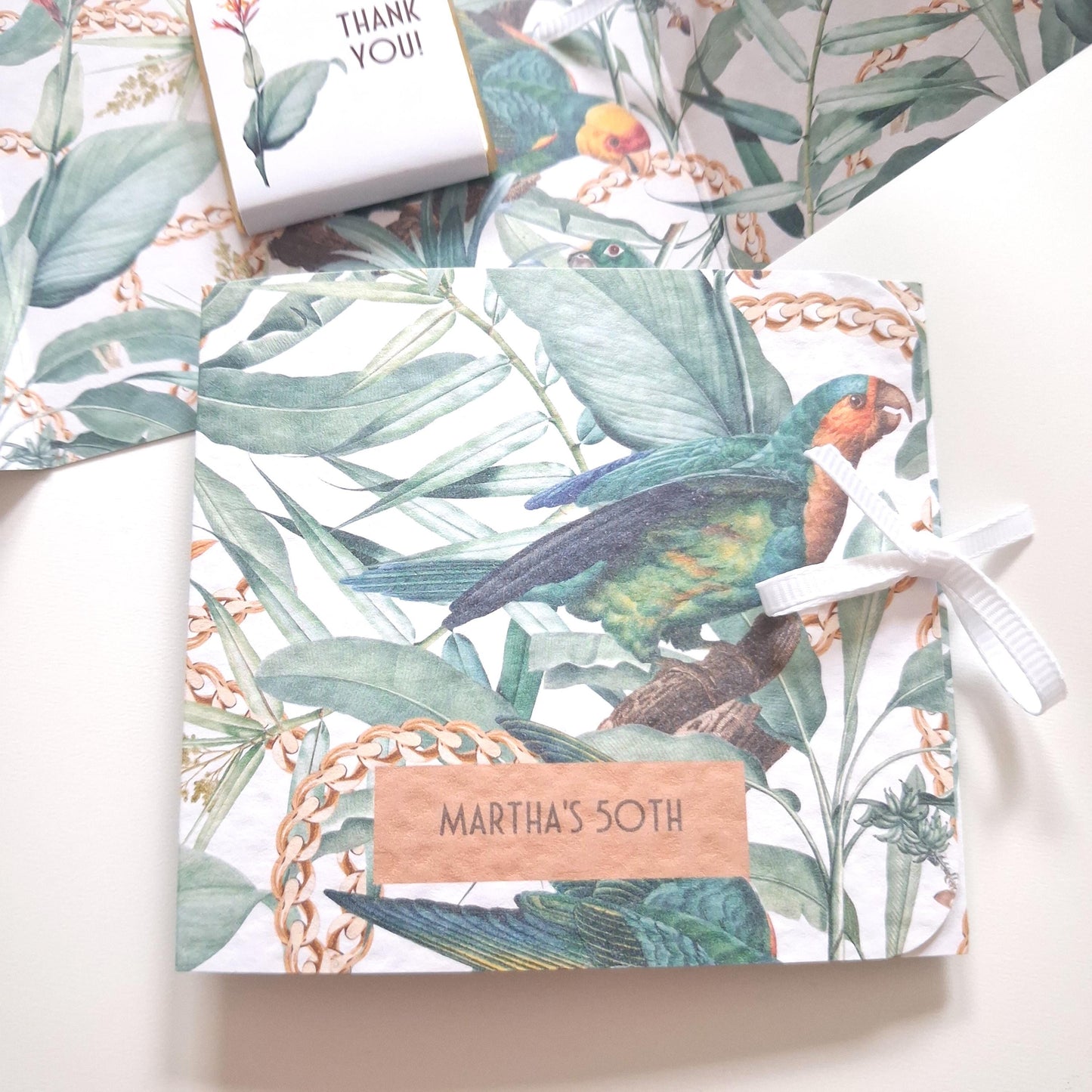 Personalised Tropical Birthday Favours – Chocolate Thank-You Treats