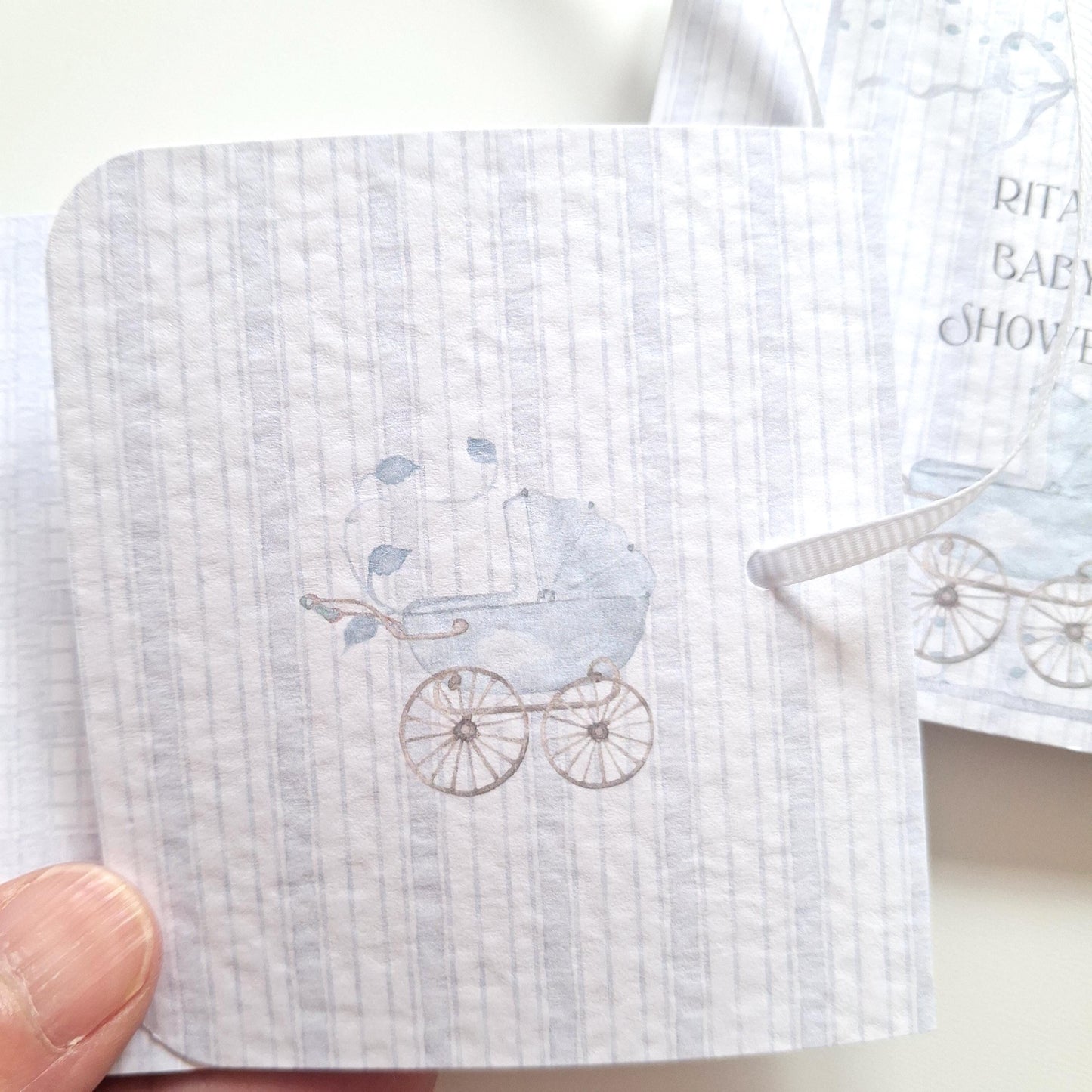 Personalised Baby Shower Favours for Boys – Soft Blue Chocolate Thank-You Treats