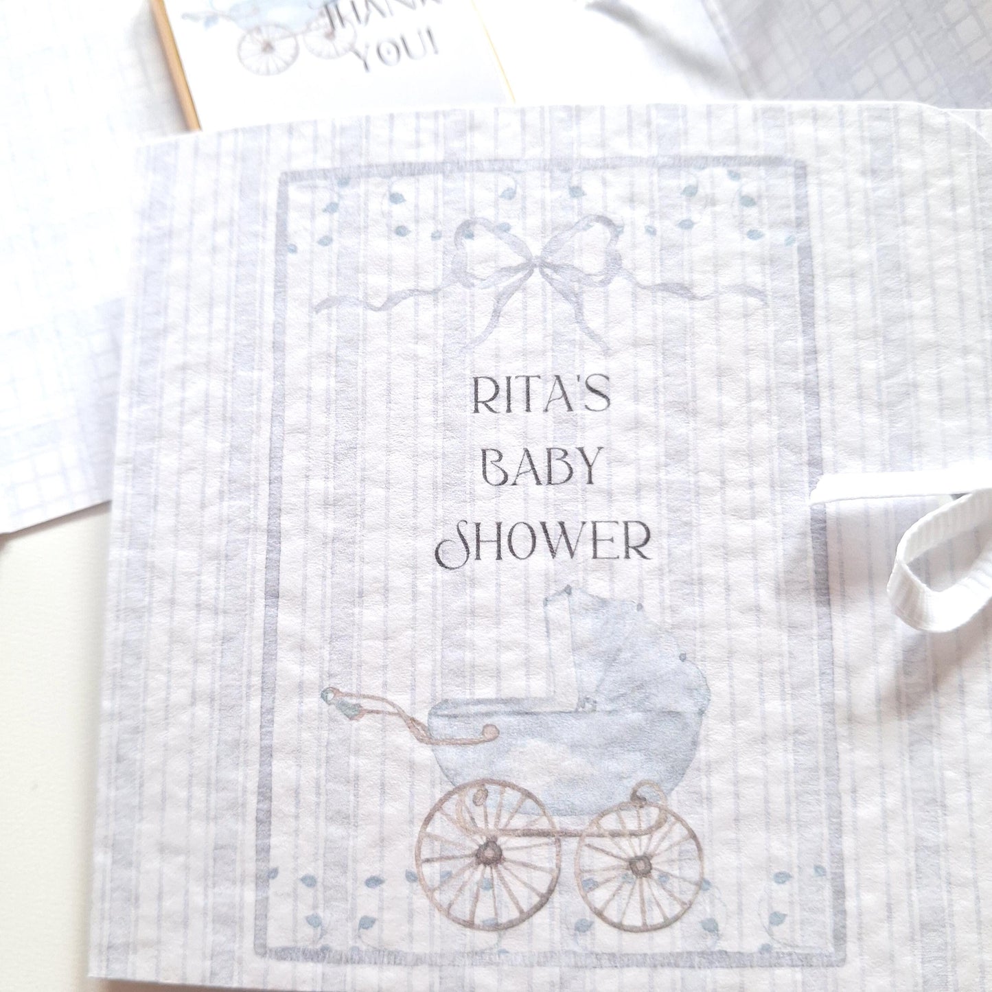 Personalised Baby Shower Favours for Boys – Soft Blue Chocolate Thank-You Treats