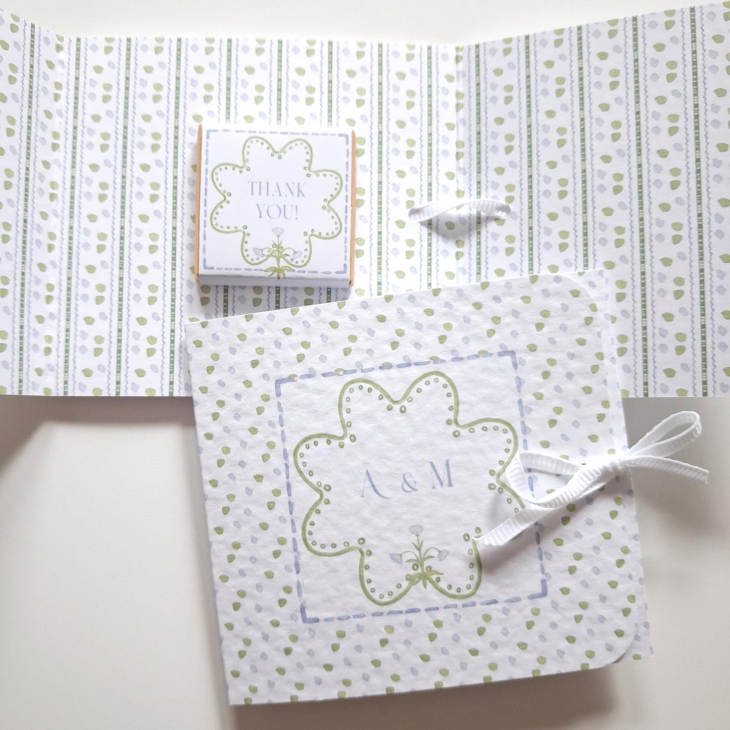 Custom Wedding Favours with Chocolate – Blue and Green Design