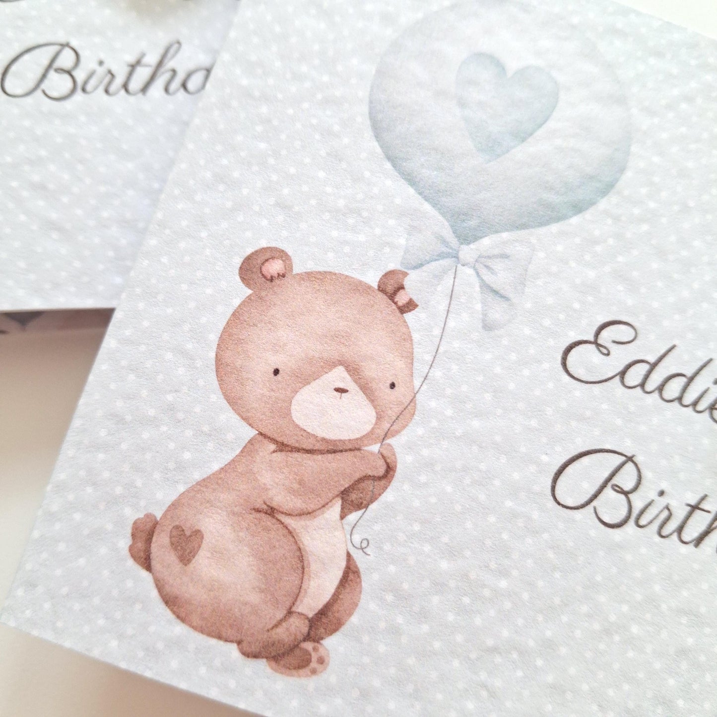 Personalised Baby Bear 1st Birthday Favours for Boys – Chocolate Treats