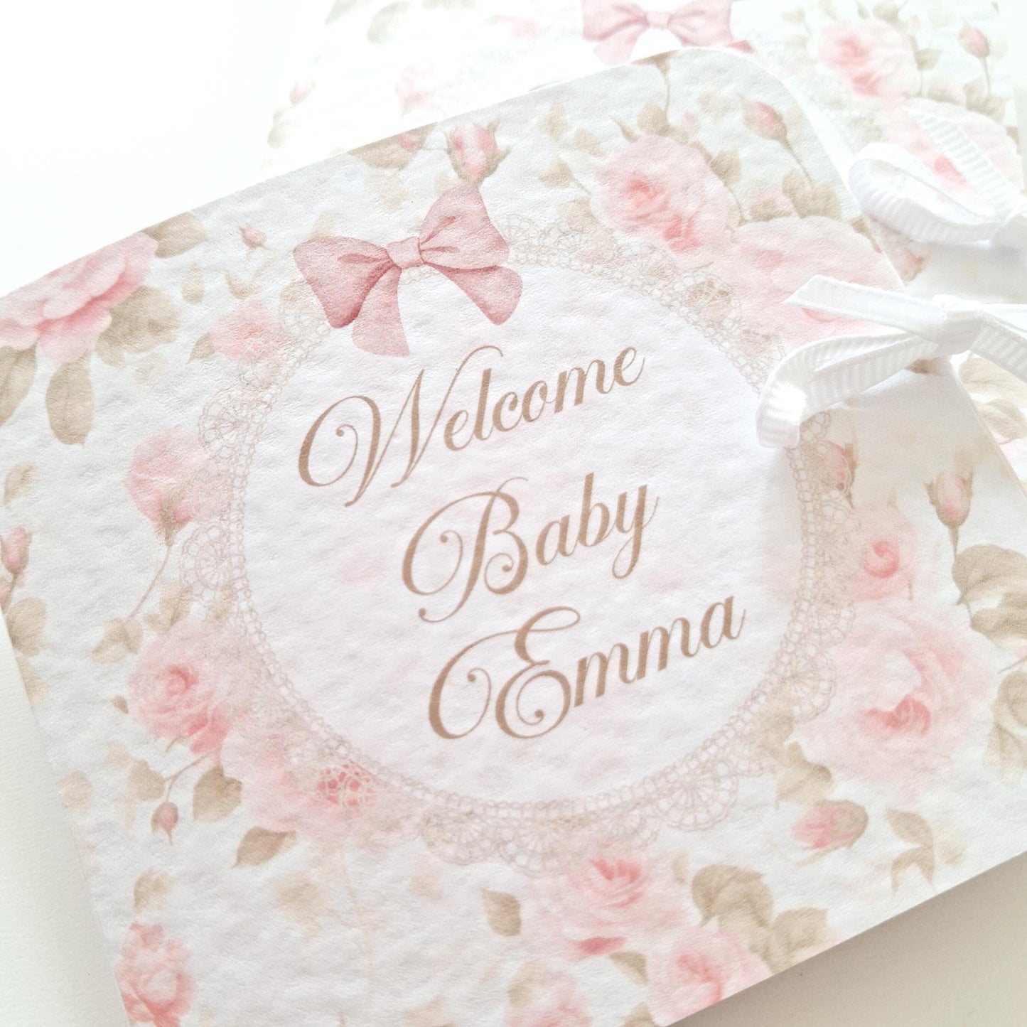 Personalised Welcome Baby Girl Favours – Chocolate Thank-You Gifts