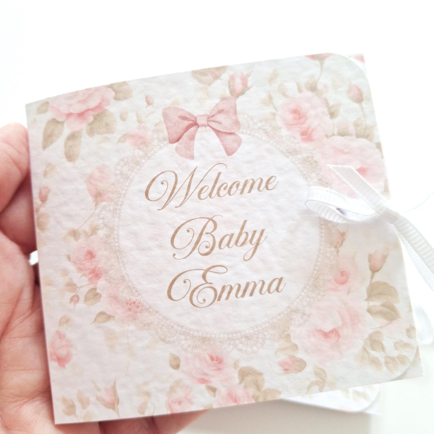 Personalised Welcome Baby Girl Favours – Chocolate Thank-You Gifts