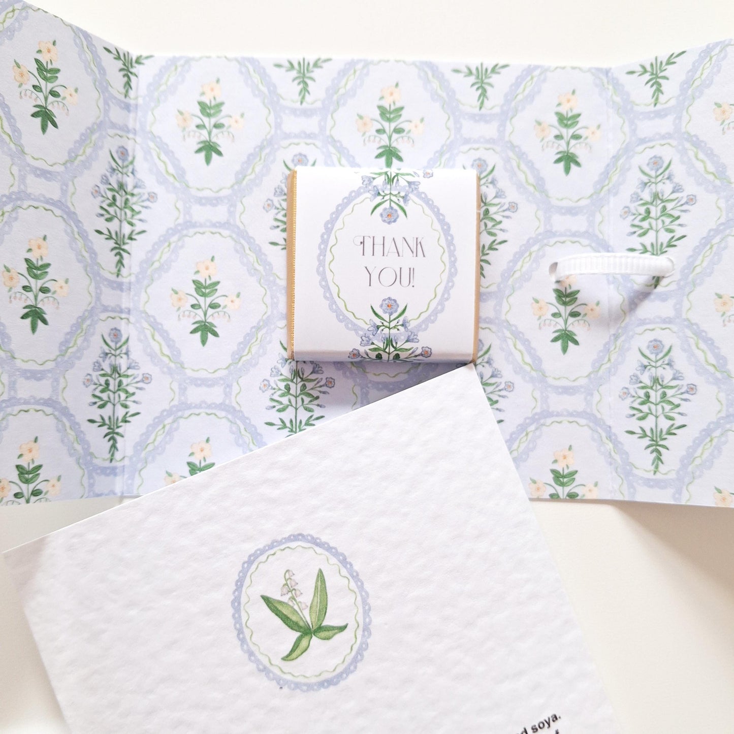 Blue Botanical Wedding Favours – Personalised Chocolate Gifts
