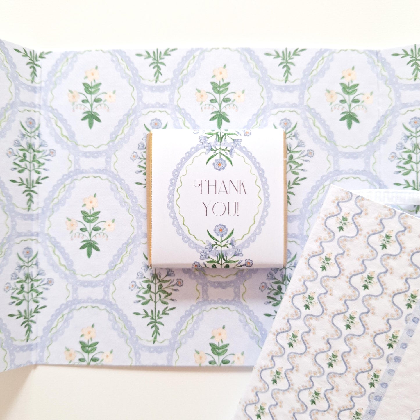 Blue Botanical Wedding Favours – Personalised Chocolate Gifts