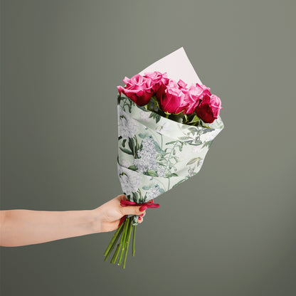 Botanical White & Green Gift Paper – Luxury Wrapping Sheet (Large Size)