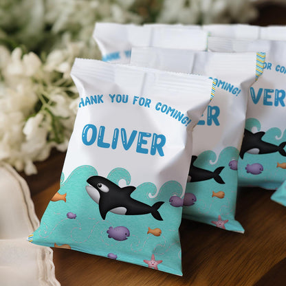 Under the Sea Birthday Party Treat Bags – Personalised Party Favour Bags (Set of 10)