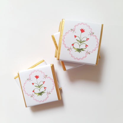 Thank You Chocolate Favours – Hot Pink Floral Wedding & Birthday Treats (Pack of 25)