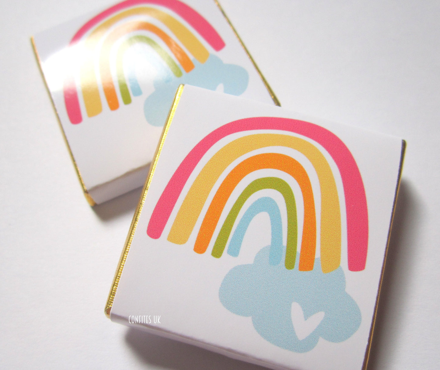 Personalized Rainbow Chocolate Favours – Happy Rainbow Gift Chocolates for Party Favours (Pack of 25)