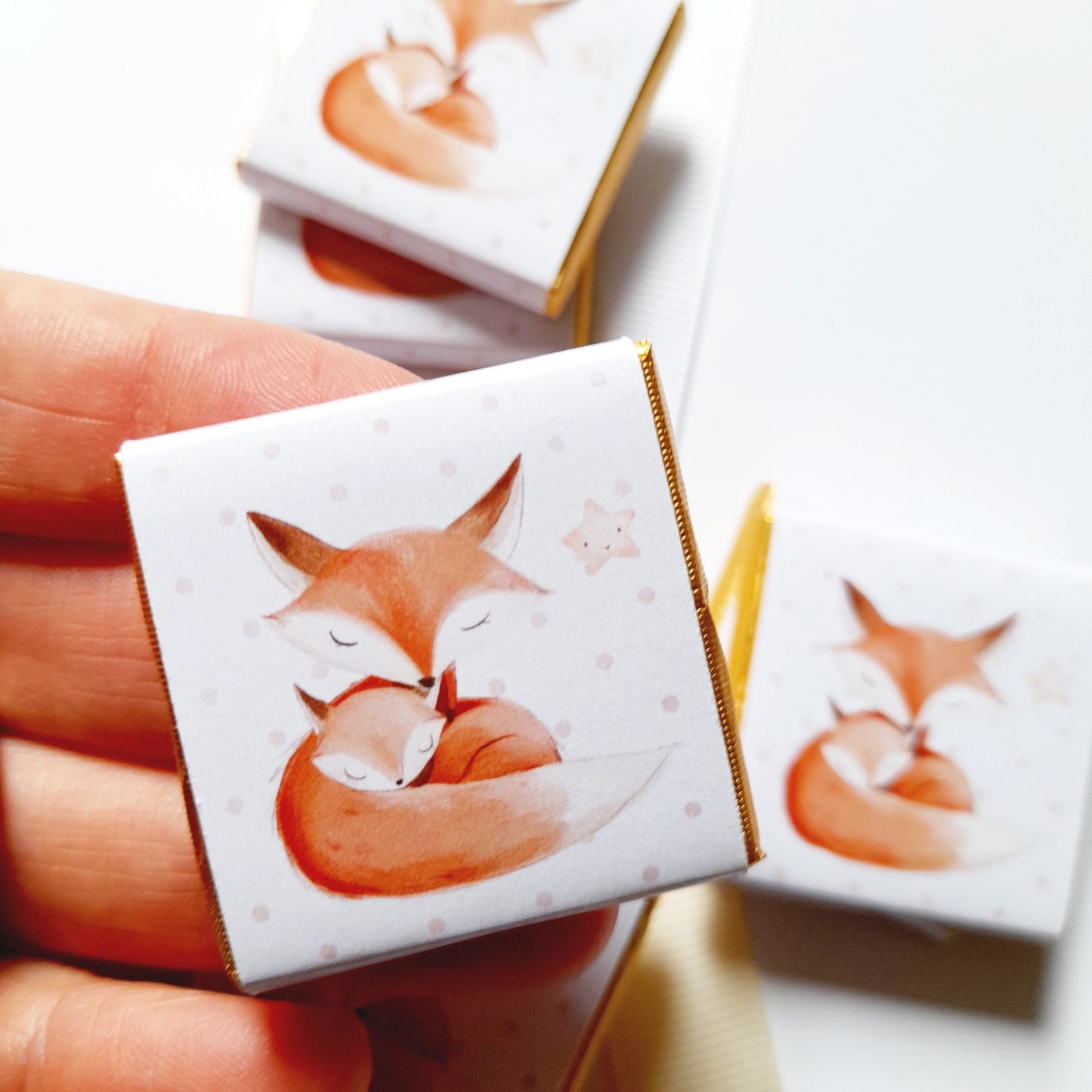 Personalized Fox-Themed Baby Shower Chocolates – Cute Party Favours (Set of 25)