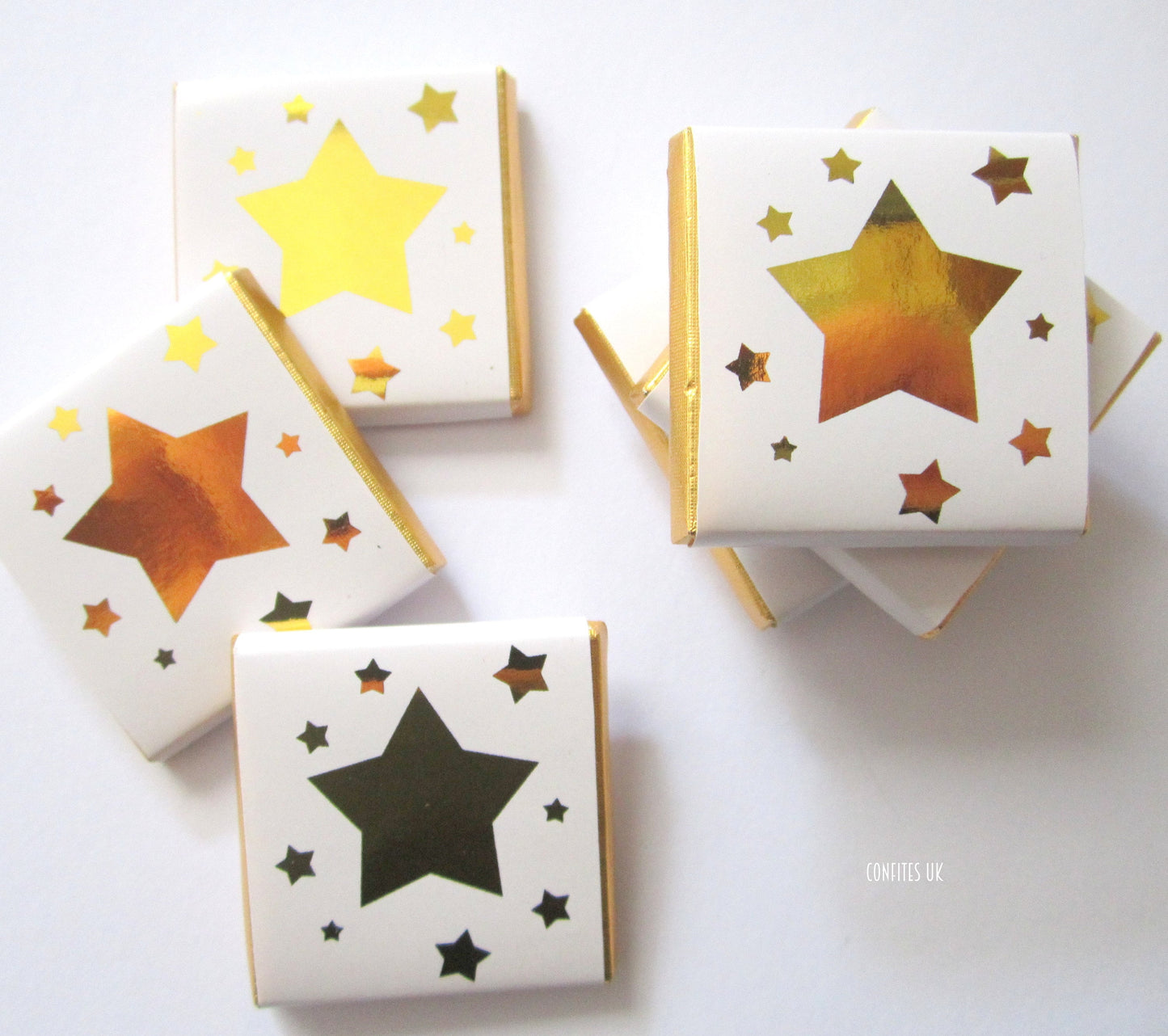 Personalized Golden Stars Chocolate Favours – Perfect Party Favours for Any Occasion (Pack of 25)