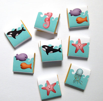 Under the Sea Personalized Chocolates – Party Favours, Birthday, Pack of 25