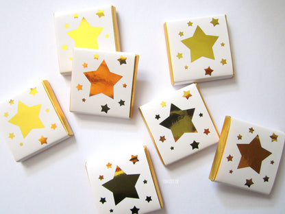 Personalized Golden Stars Chocolate Favours – Perfect Party Favours for Any Occasion (Pack of 25)