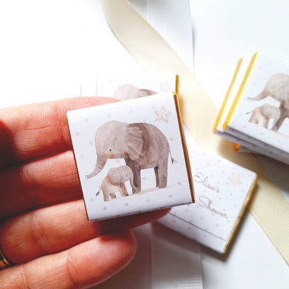 Personalized Baby Shower Mama Elephant Chocolate Favours – Party Bag Fillers (Pack of 25)