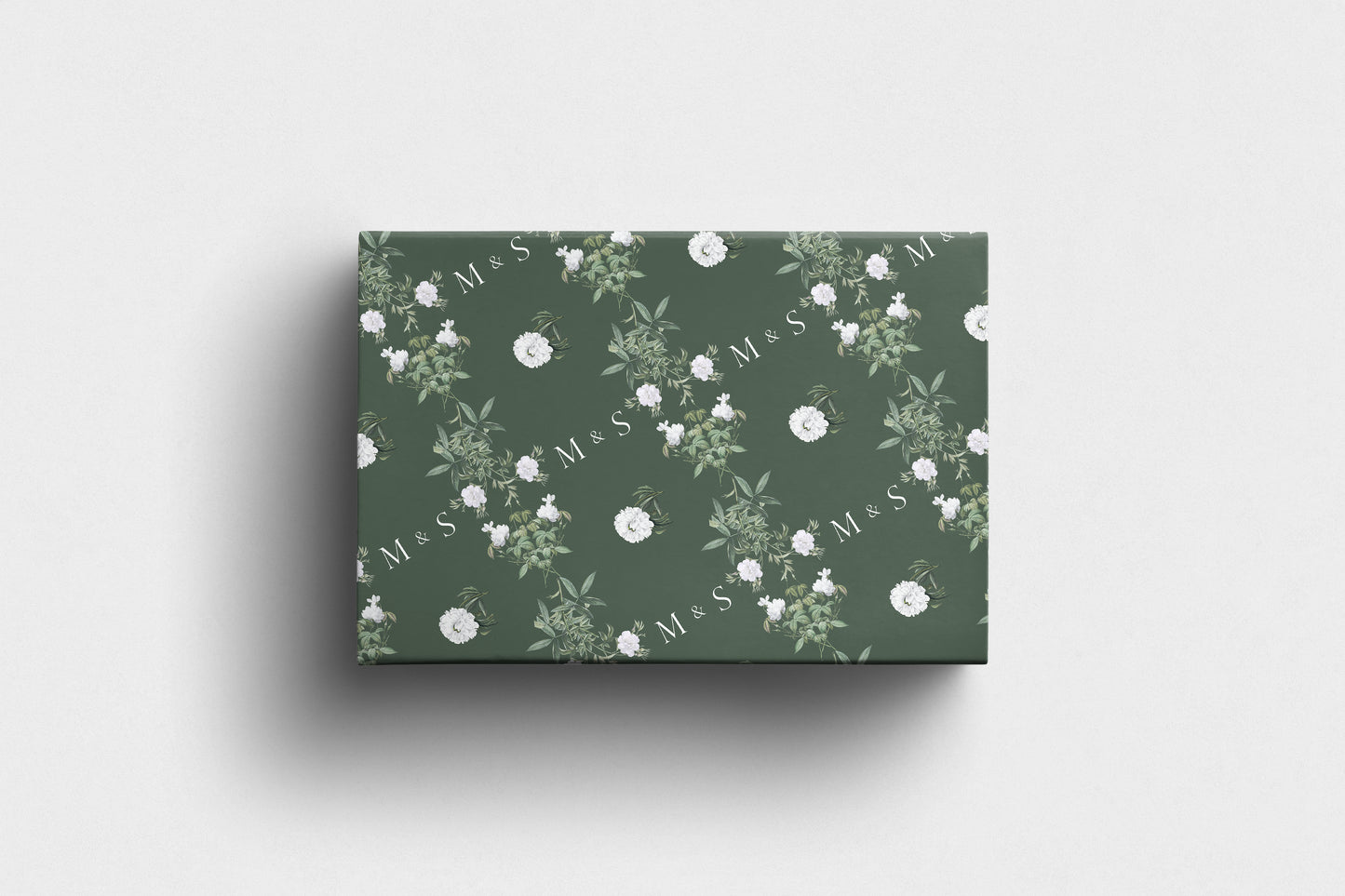 Personalised Wedding Wrapping Paper Olive Green