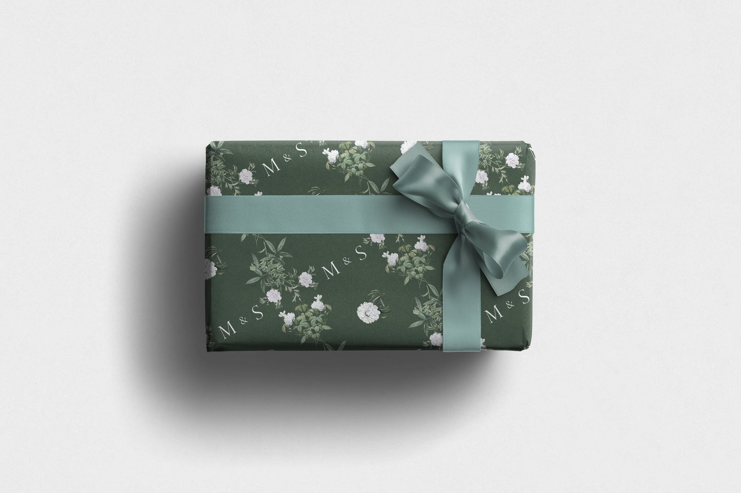 Personalised Wedding Wrapping Paper Olive Green