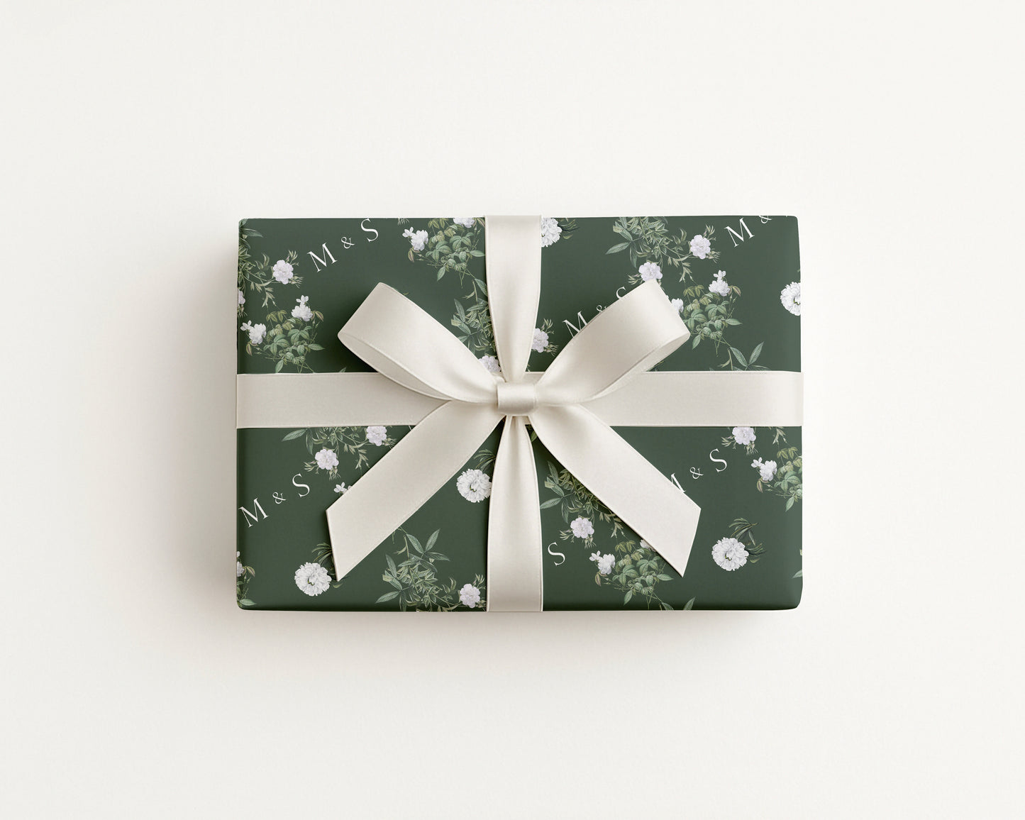 Personalised Wedding Wrapping Paper Olive Green