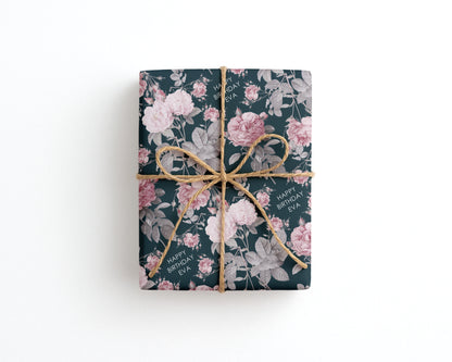 Personalised Floral Birthday Wrapping Paper