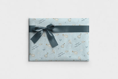 Personalised Baby Boy Wrapping Paper Hot Air Balloon