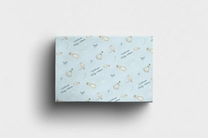 Personalised Baby Boy Wrapping Paper Hot Air Balloon