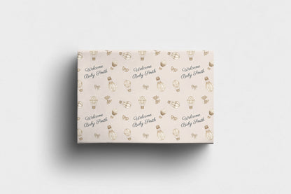 Personalised Neutral Baby Wrapping Paper Hot Air Balloon