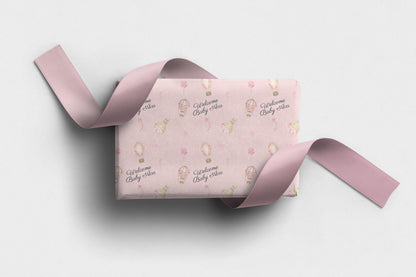 Personalised Baby Girl Wrapping Paper Hot Air Balloon
