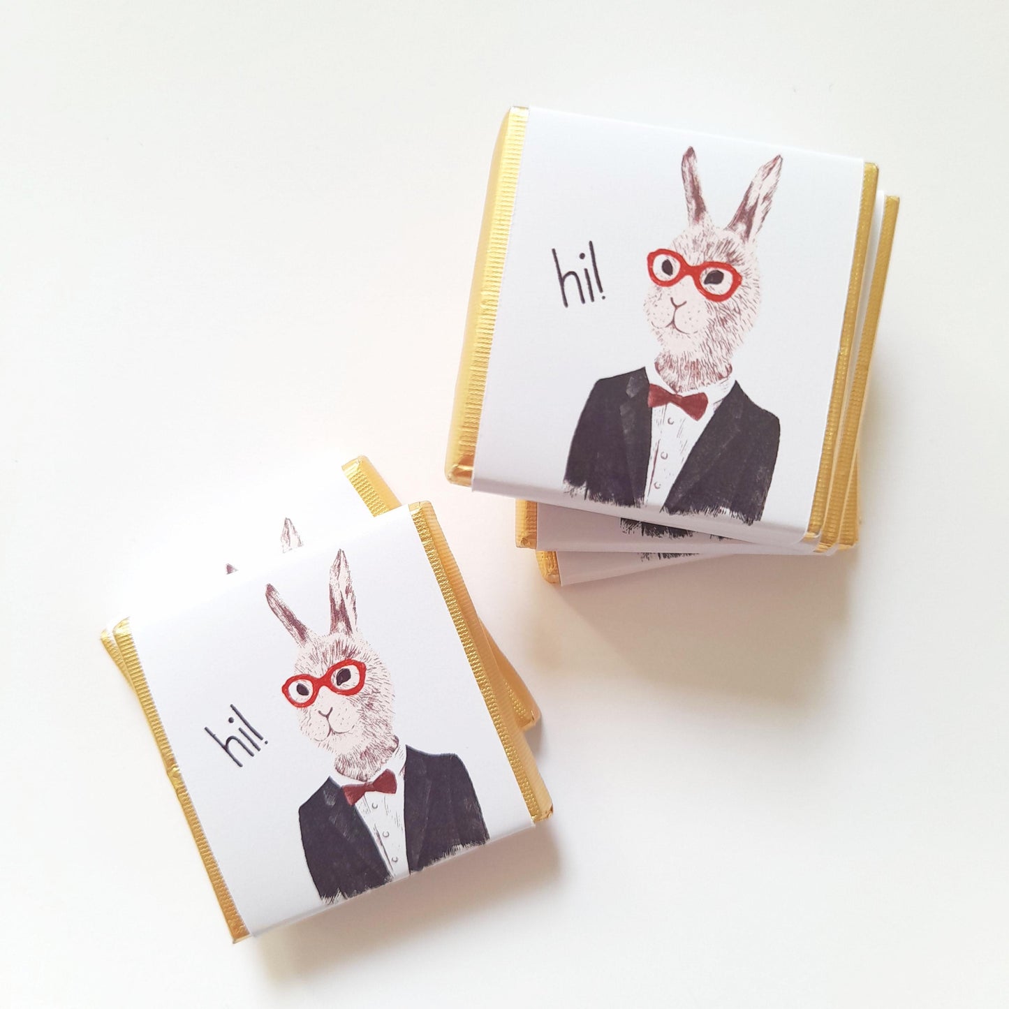 Personalized Bunny Boy Chocolate Favours – Fun Birthday Party Favours (Pack of 25)