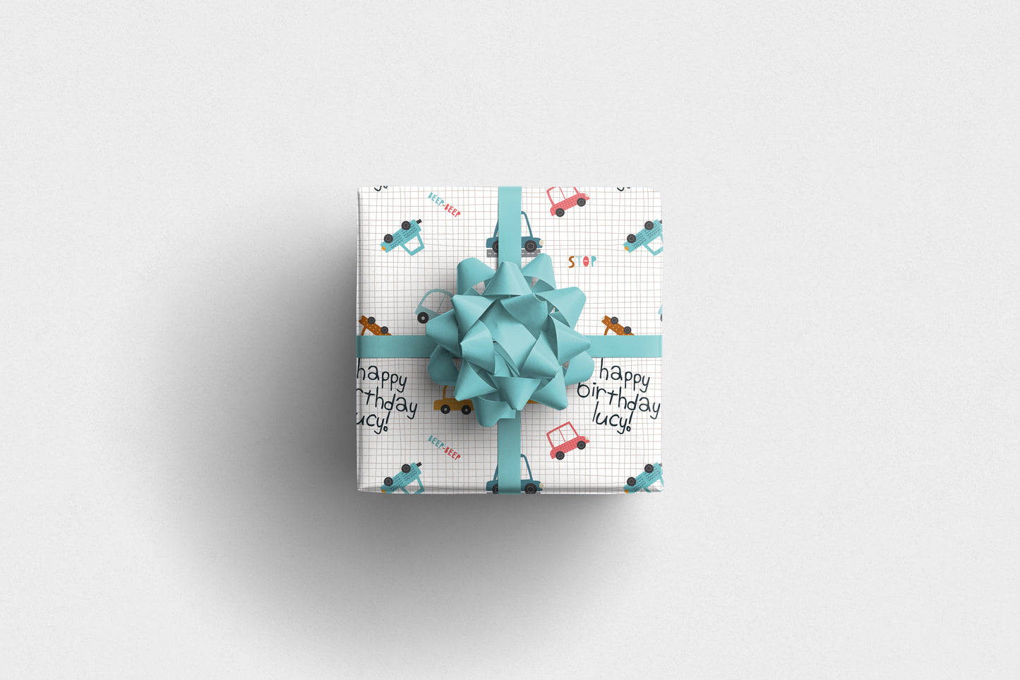 Personalised Kids Car Birthday Wrapping Paper