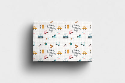Personalised Kids Car Birthday Wrapping Paper