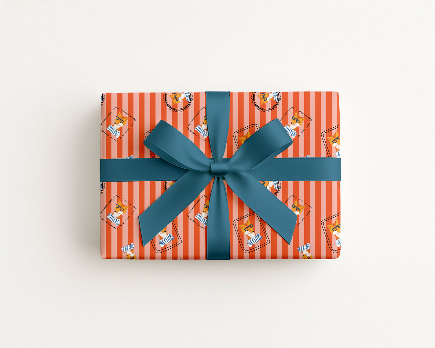 Fox Wrapping Paper Colourful Animal Gift Paper