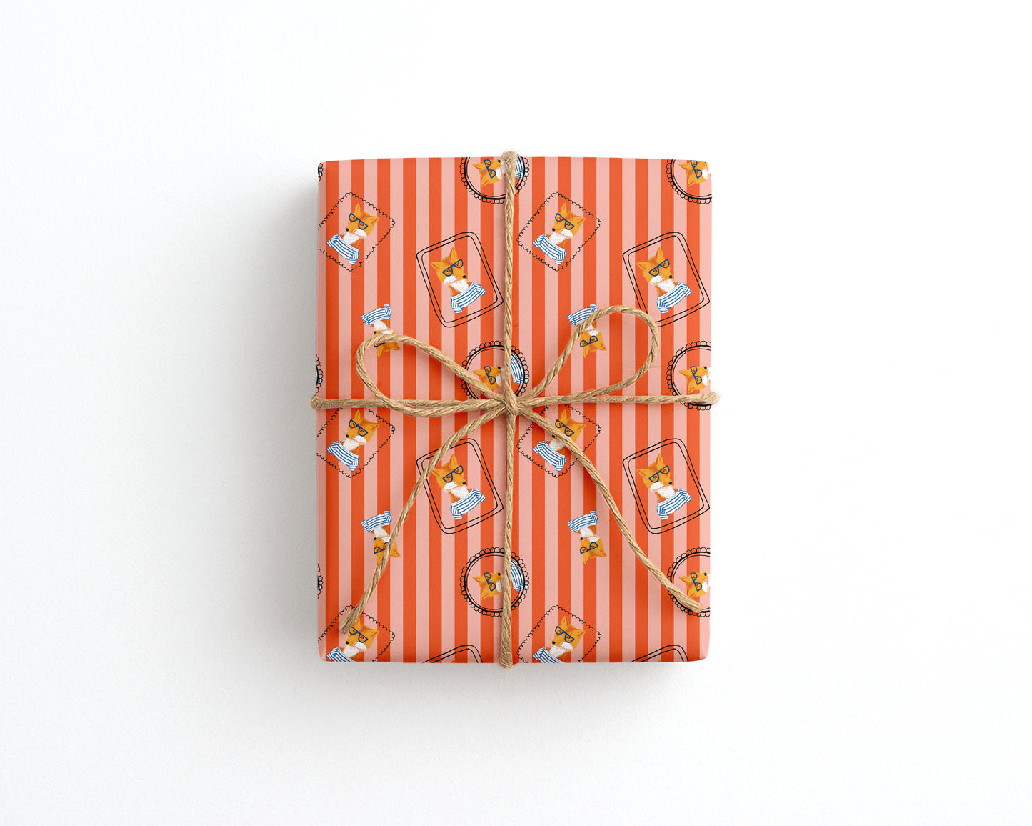 Fox Wrapping Paper Colourful Animal Gift Paper