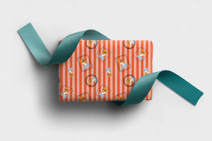Fox Wrapping Paper Colourful Animal Gift Paper