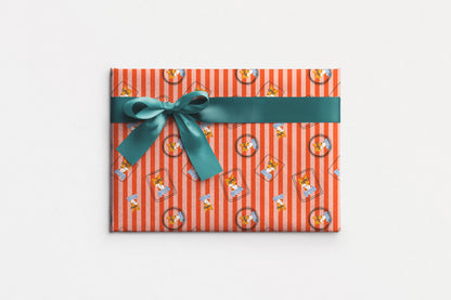 Fox Wrapping Paper Colourful Animal Gift Paper