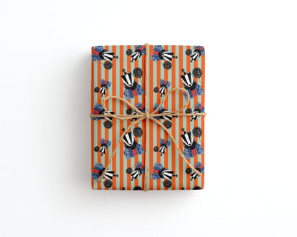 Badger Wrapping Paper Wildlife Animal Gift Paper