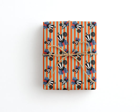 Badger Wrapping Paper Wildlife Animal Gift Paper