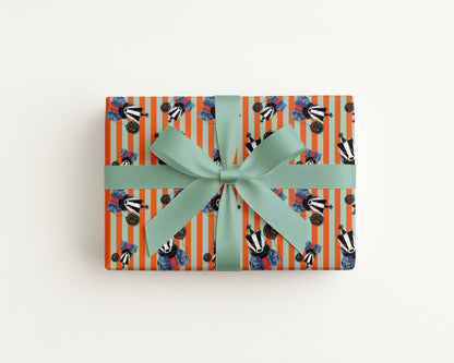 Badger Wrapping Paper Wildlife Animal Gift Paper