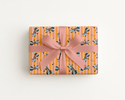 Giraffe Wrapping Paper Quirky Animal Gift Paper