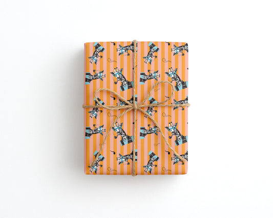 Giraffe Wrapping Paper Quirky Animal Gift Paper