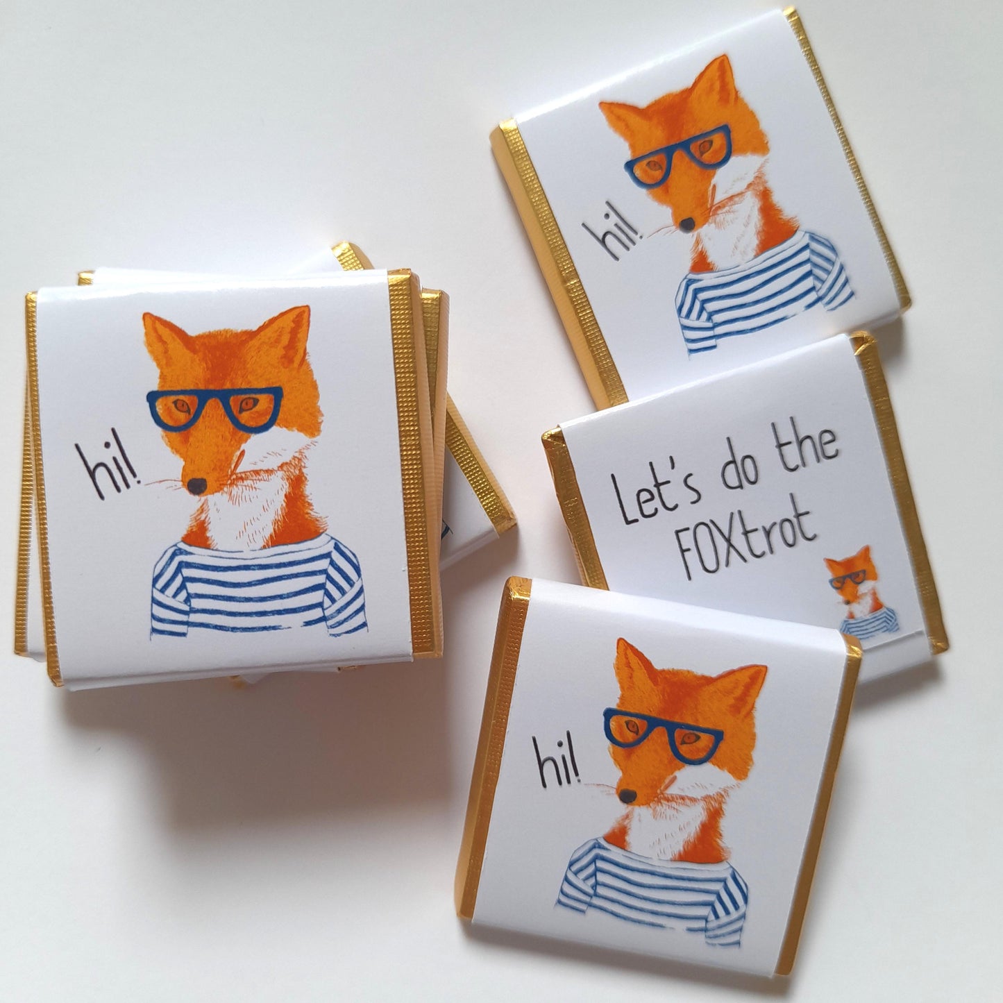 Personalized Reader Fox Chocolate Favours – Fun Birthday Party Favours (Pack of 25)