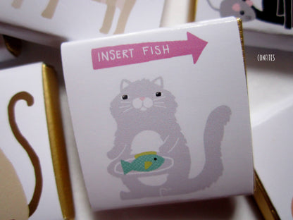 Cats Personalized Chocolate Favours – Cute Cat Designs, Party Treats, Pack of 25