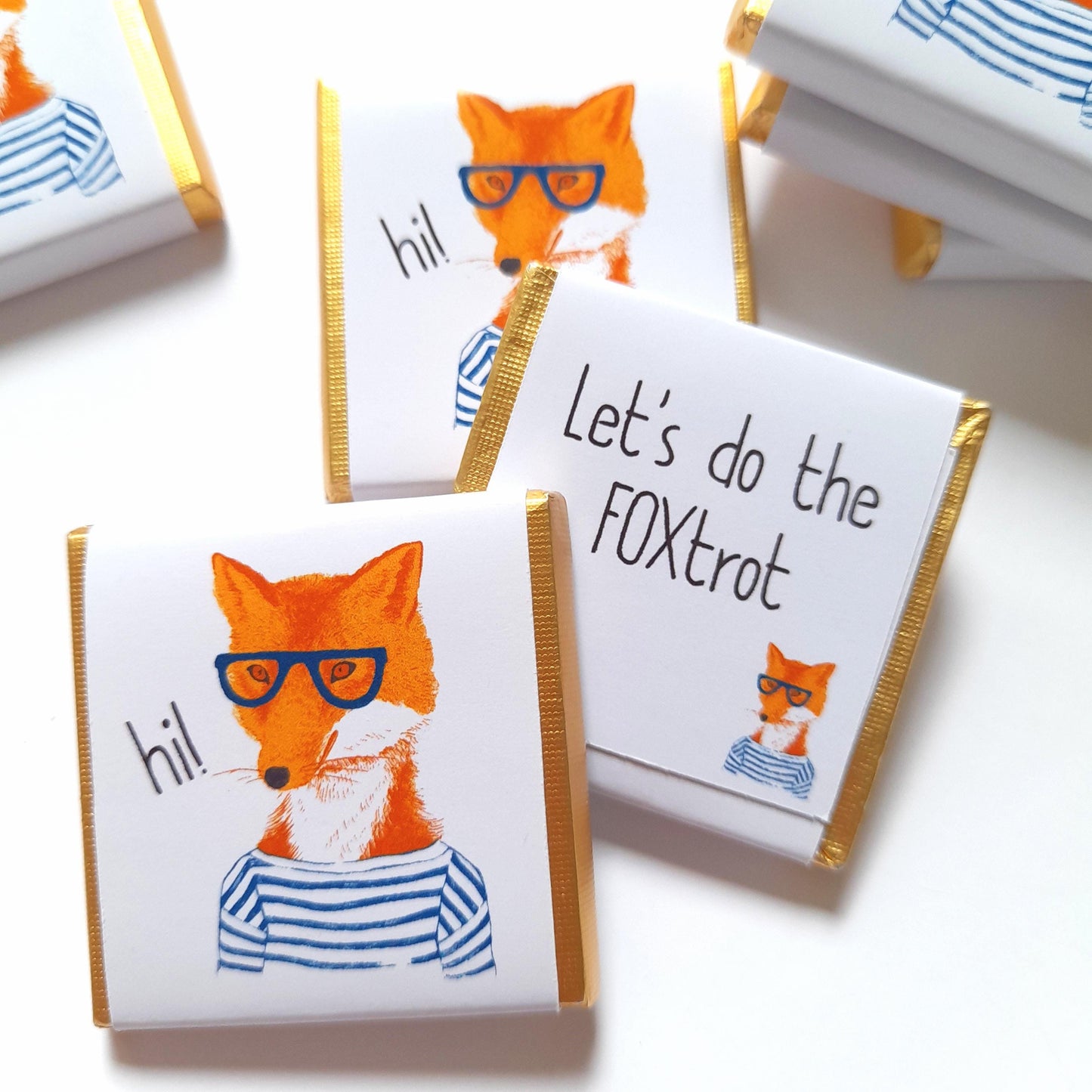 Personalized Reader Fox Chocolate Favours – Fun Birthday Party Favours (Pack of 25)