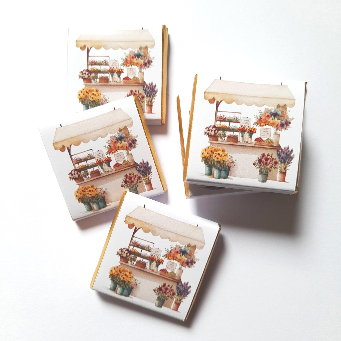 Flower Market Personalised Chocolate Favours – Custom Party Treats for Baby Showers, Birthdays & Weddings (Pack of 25)
