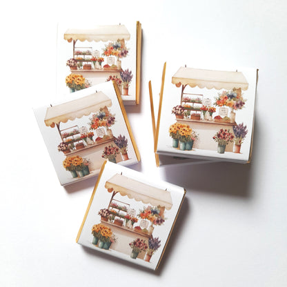 Flower Market Personalised Chocolate Favours – Custom Party Treats for Baby Showers, Birthdays & Weddings (Pack of 25)