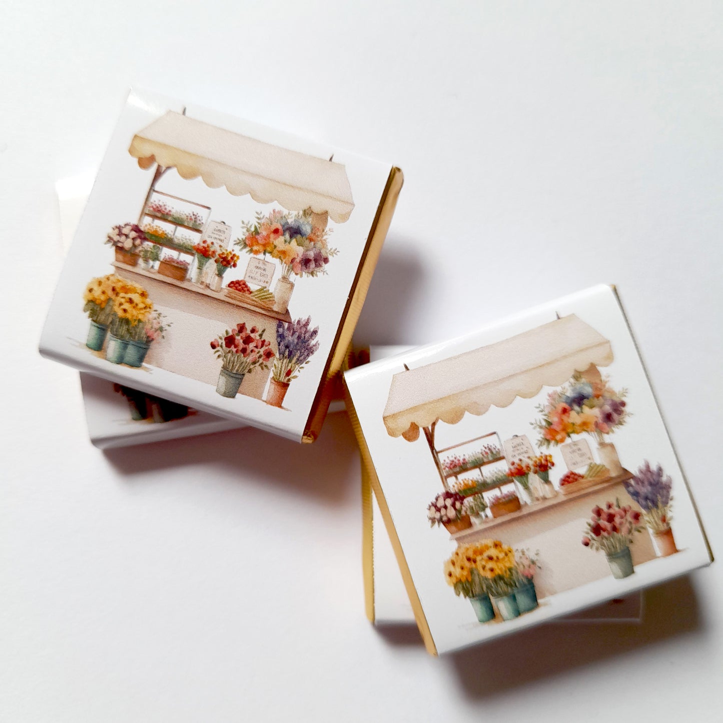 Flower Market Personalised Chocolate Favours – Custom Party Treats for Baby Showers, Birthdays & Weddings (Pack of 25)