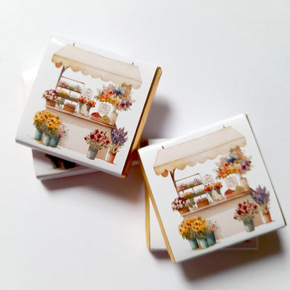 Flower Market Personalised Chocolate Favours – Custom Party Treats for Baby Showers, Birthdays & Weddings (Pack of 25)