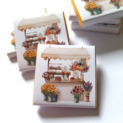 Flower Market Personalised Chocolate Favours – Custom Party Treats for Baby Showers, Birthdays & Weddings (Pack of 25)