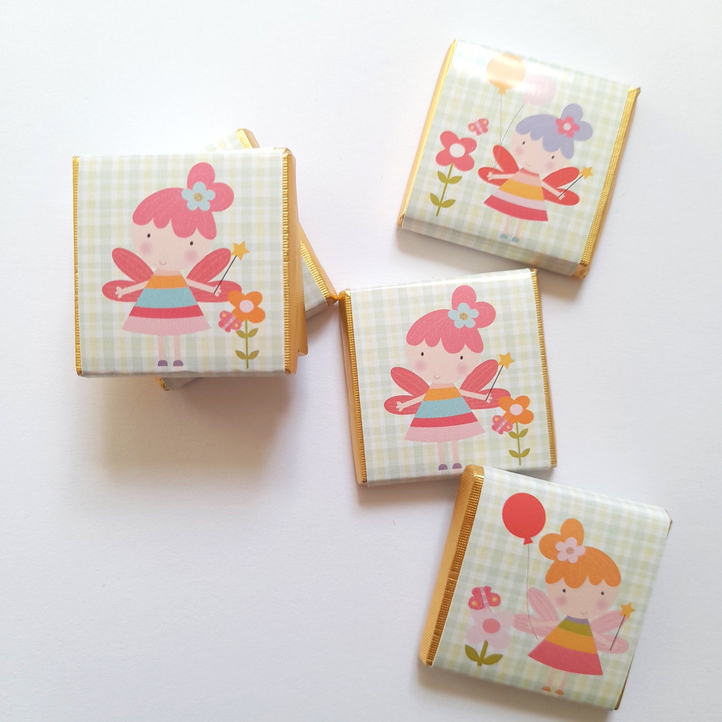 Flower Fairy Personalised Chocolate Favours – Custom Party Treats for Girls’ Birthdays (Pack of 25)